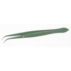 Tweezers with guid pin Teflon coating stainless bent pointed
