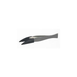 Weighing tweezers stainless 18/10 plastic tips PVC lenght 100 mm