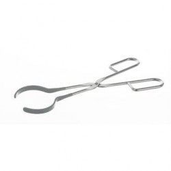 Flask tongs 18/10 stainless points polyamid coated length 250
