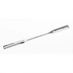 Micro scoop half-rounded wide scoop 18/10 stainless LxW 150x9 mm