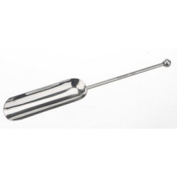 Weighing scoop with knob 18/10 stainless length 200 mm