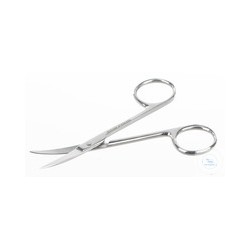 Microscopy scissors sharp scissor bent stainless length 100 mm