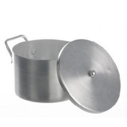Laboratory pot with lid aluminium 1,5 L