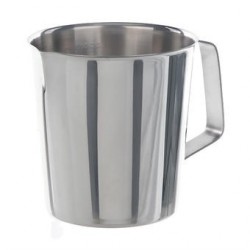 Graduated beaker 2000:100 ml stainless steel conical form handle
