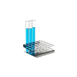 Test tube stands Z-shape 18/10 stainless holes 10 x 5 Ø 13 mm