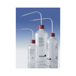 Safety wash bottle "Dest. Wasser" 250 ml PELD narrow mouth with