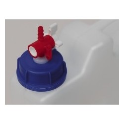 Nenting valve in screw cap for compact jerrycan