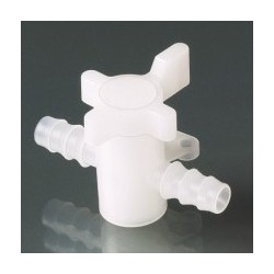 2-way valve PVDF for tubes with inner-Ø 5-7 mm