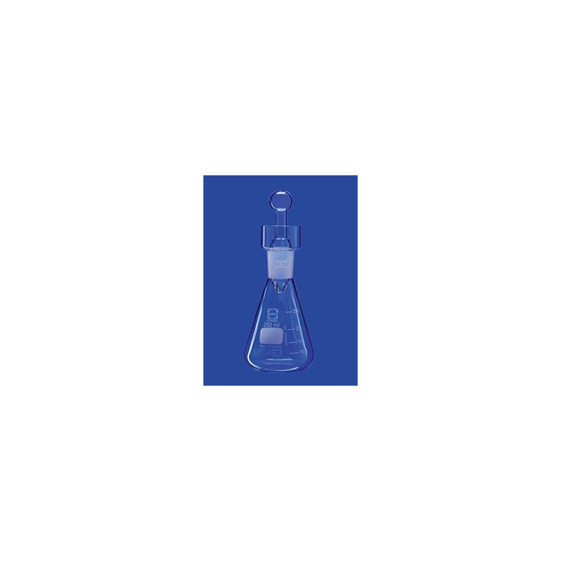 Jodzahlkolben mit Kragen Duran 250 ml Griffstopfen NS29/32 VE