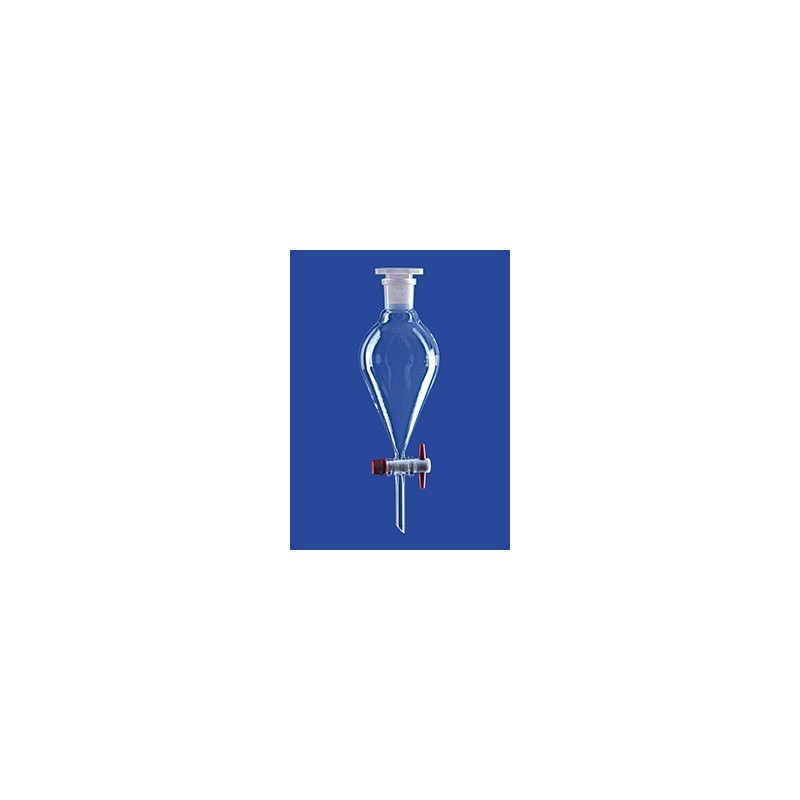 Separating funnel borosilicate glass 3.3 1000 ml conical PTFE