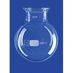 Reaktionsgefäss 2 L kugelförmig Glas Flansch DN100