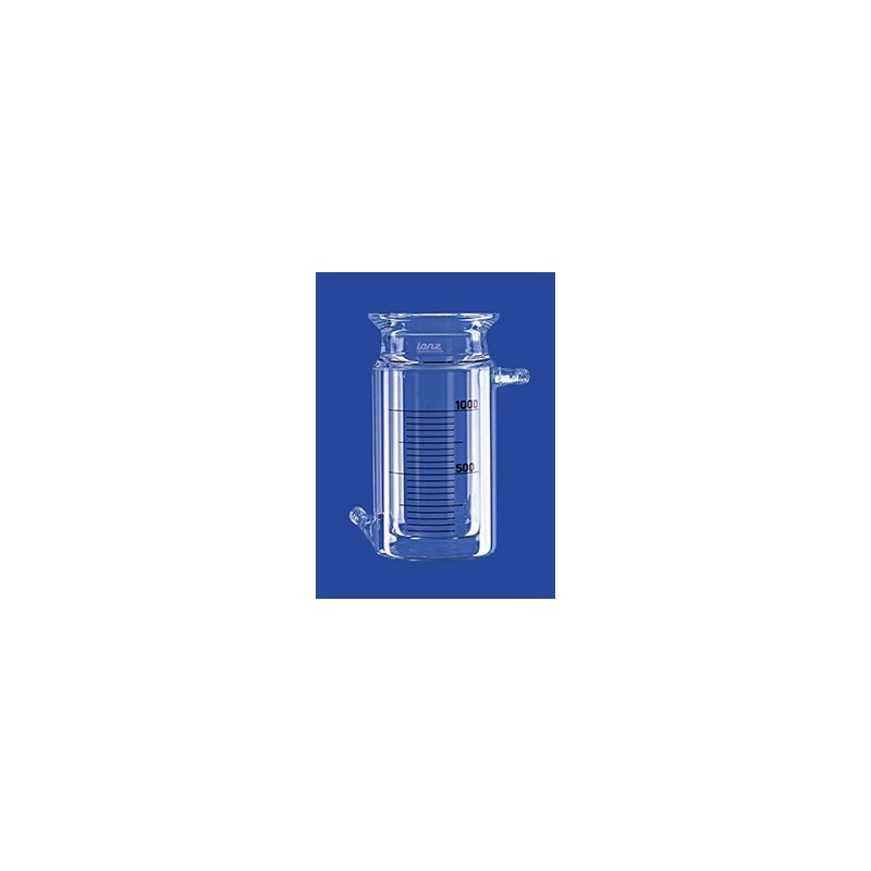 Reaktionsgefäß 0,1 L zylindrisch mit Temperiermantel GL 14 Glas