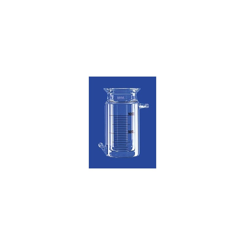 Reaktionsgefäß 0,5 L zylindrisch mit Temperiermantel GL 14 Glas