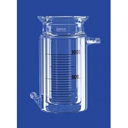 Reaktionsgefäß 0,5 L zylindrisch mit Temperiermantel KF 15 Glas