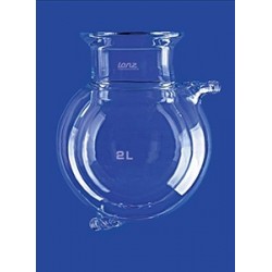Reaktionsgefäss 2 L kugelförmig mit Temperiermantel GL 18 Glas