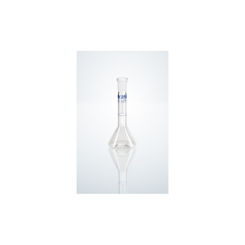 Volumetric flask 20 ml Duran class A CC glass stopper NS 10/19