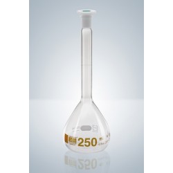 Volumetric flask 500 ml Duran class A CC stopper PE NS 19/26