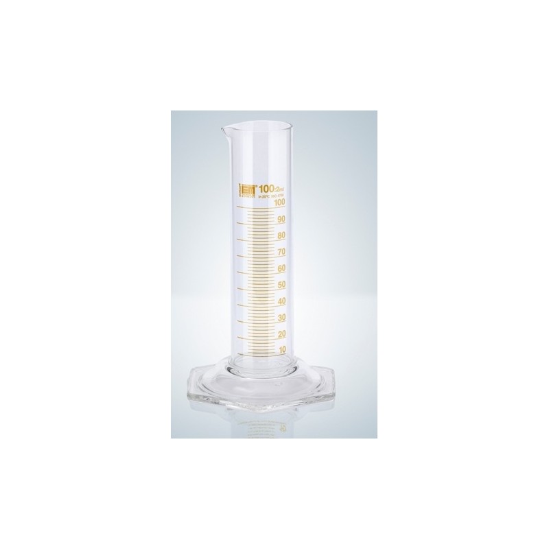 Measuring cylinder 100 ml Duran class B low form amber