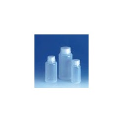 Wide mouth bottle PE 1000 ml round with screw cap pack 12