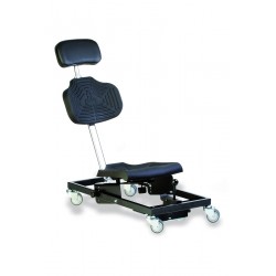 Overhead work chair WS1281 seat/backrest with Soft-PU black