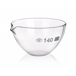 Evaporating dish 320 ml borosilicate glass 3.3 spout flat bottom
