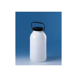 Storage bottle PE-HD 5 l with screw cap and handle