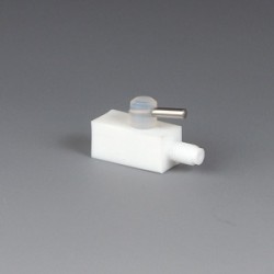Miniaturowy 2-drożny zawór PTFE UNF 1/4" 28 G dla węży o