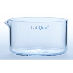 Crystallizing dish 40 ml with spout quartz glassØxH./mm 50x30