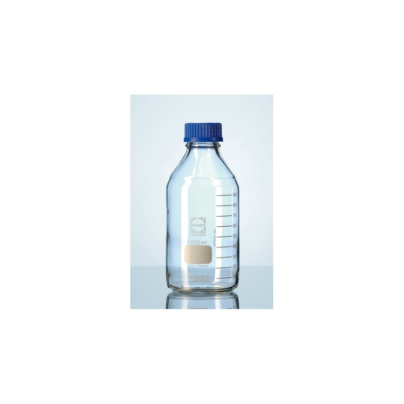 Butelka laboratoryjna 25 ml Duran PP zakrętka GL25 niebieska