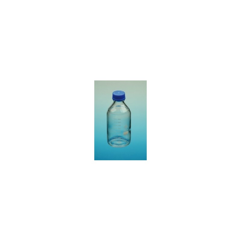 Laborflasche 1000 ml Boro 3.3 Schraubkappe PP GL45 blau