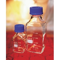 Reagent bottle 100 ml Duran square srew cap GL32 blue pack 10