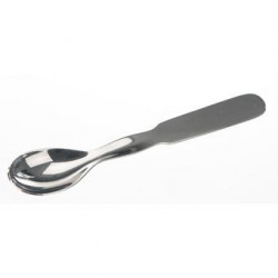 Laboratory spoon 18/10 stainless length 240 mm wide ends