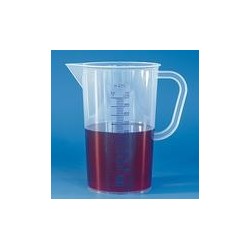 Graduated beaker 2000:50 ml PP graduation blue spout handle