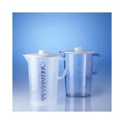 Collector 2000 ml PP with lid PC raised scale pack 6 pcs.