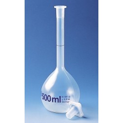 Volumetric flask 25 ml PMP class A stopper PP NS 10/19