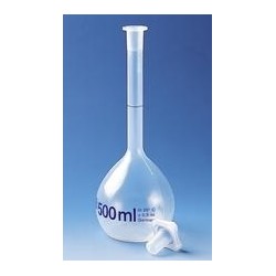 Volumetric flask 25 ml PMP class B stopper PP NS 10/19