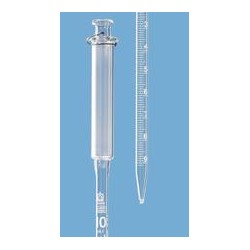 Graduated pipette with piston 1:0,01 ml AR-glass total delivery