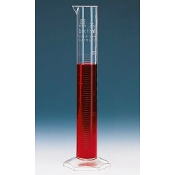 Graduated cylinder 10:0,2 ml PMP tall form embosses scale pack