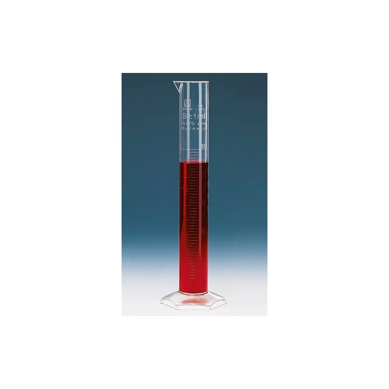 Graduated cylinder 10:0,2 ml PMP tall form embosses scale pack
