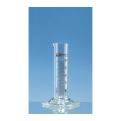 Cylinder miarowy forma niska 10 ml: 1 ml boro 3.3 skala brązowa