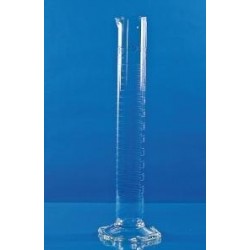 Measuring cylinder 25:0,5 ml class A tall form Boro 3.3 blue
