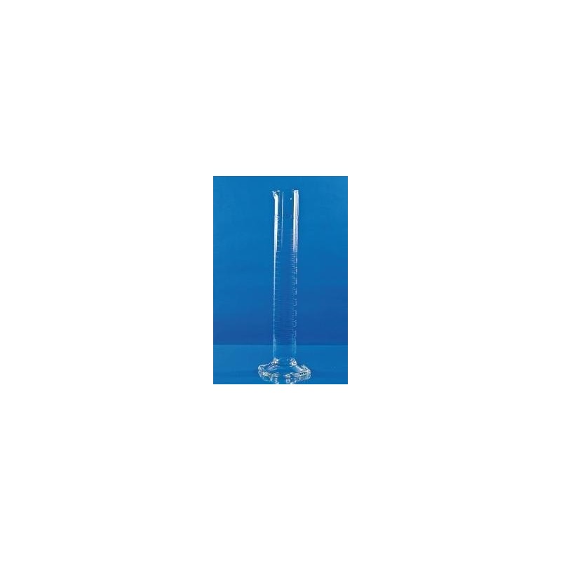 Cylinder miarowy klasy A wysoki wylew niebieska skala 50±0,5mL