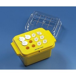 Mini cooler für 12 Gefäße 0,5 … 2 ml PC gelb gehaltene Temp.