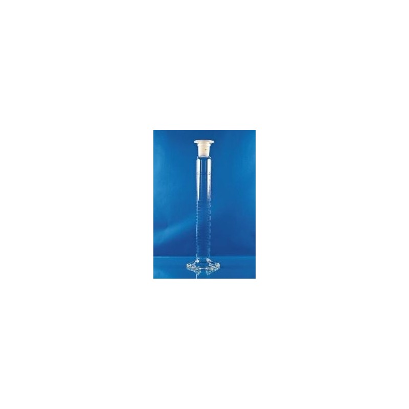 Measuring cylinder 25 ml class A tall form blue graduation with