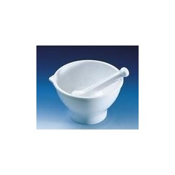 Mortar with pestles MF white foot spout 150 x 90 mm