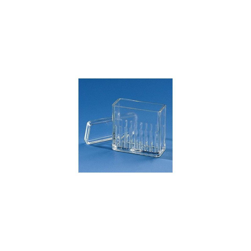 Färbetrog Typ Hellendahl Natron-Kalk-Glas f. 16 Objektträger