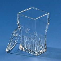 Färbetrog Typ Hellendahl mit Erweiterung Natron-Kalk-Glas für
