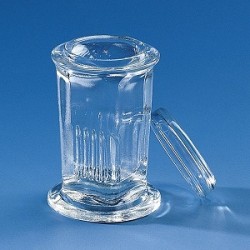 Färbetrog Typ Coplin rund Natron-Kalk-Glas für 10 Objektträger