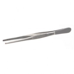 Tweezers stainless 18/10 straight blunt lenght 105 mm