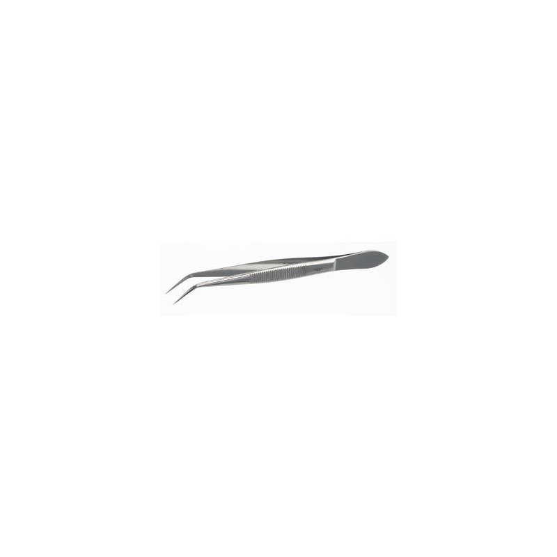 Tweezers stainless 18/10 bent pointed lenght 105 mm